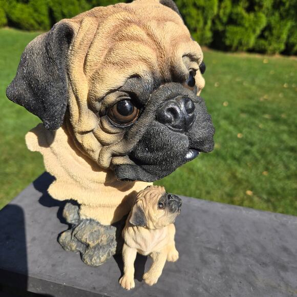 Mama and Pup Pug Look of Love Bust Westland Giftware #3178 HEAVY - Picture 7 of 16